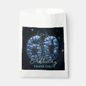 Sachets En Papier Elegant 60th Birthday Blue Gemstone Glamorous (Devant)