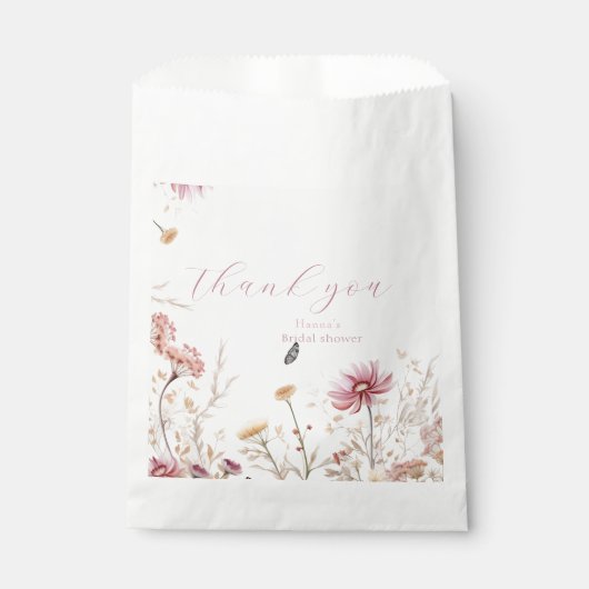 Sachets En Papier Elégant Amour en fleur Douche nuptiale (Devant)