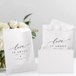 Sachets En Papier Élégant Amour Moderne est Mariage doux Desserts Si