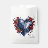 Sachets En Papier Élégant arrangement rose avec feuillage doré (Devant)