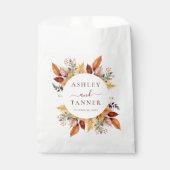 Sachets En Papier Élégant automne Feuilles Mariage automne (Devant)