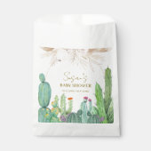 Sachets En Papier Elégant Baby shower Boho Western Cactus Arch (Devant)