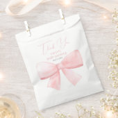 Sachets En Papier Élégant Baby shower de fille Rose Pastel Bow Blush (Coupé)