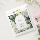 Sachets En Papier Elégant Beige Botanique feuille mariage merci (Scellé)