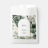 Sachets En Papier Elégant Beige Botanique feuille mariage merci (Devant)