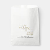 Sachets En Papier Elégant Black Gold Ornate Typographie Mariage Gâte (Devant)