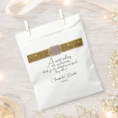 Sachets En Papier Élégant Black Gold Parties scintillant Mariage Bro (Coupé)