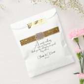 Sachets En Papier Élégant Black Gold Parties scintillant Mariage Bro (Scellé)