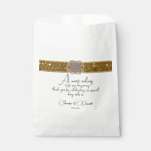 Sachets En Papier Élégant Black Gold Parties scintillant Mariage Bro (Devant)