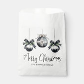 Sachets En Papier Elegant Black White Christmas Party (Devant)