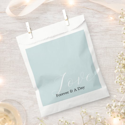 Sachets En Papier Elégant blanc amour Aqua Mint Mariage (Coupé)