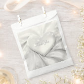 Sachets En Papier Elégant Blanc Crème Coeur Favoriser Sac (Coupé)