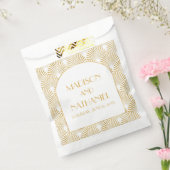 Sachets En Papier Elégant Blanc Or Géométrique Mariage Art Déco (Scellé)