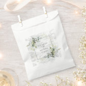 Sachets En Papier Elégant bleu Dusty Eucalyptus Marbre vert (Coupé)