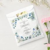 Sachets En Papier Élégant bleu floral croisé religieux Baptême (Scellé)