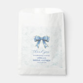 Sachets En Papier Elegant Blue Bow Engagement Party Invitation (Devant)