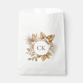 Sachets En Papier Élégant Boho Neutre Floral Mariage (Devant)