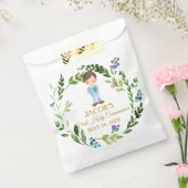 Sachets En Papier Elegant Boy First Holy Communion Greenery Wreath (Scellé)