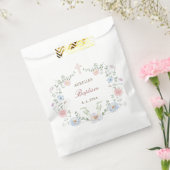 Sachets En Papier Élégant cadre floral Baptême (Scellé)