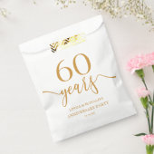 Sachets En Papier Élégant Champagne 60e anniversaire de Mariage (Scellé)