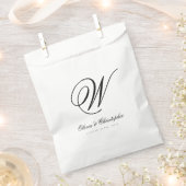 Sachets En Papier Elegant Classic Nom Mariage initial (Coupé)