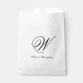 Sachets En Papier Elegant Classic Nom Mariage initial (Devant)