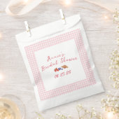 Sachets En Papier Élégant En vichy été Brunch Fête des mariées rose (Coupé)