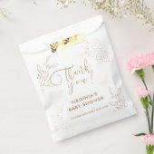 Sachets En Papier Elégant Feuille  papillon Baby shower (Scellé)