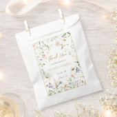 Sachets En Papier Elégant Fleur sauvage Aquarelle Delicate Mariage (Coupé)