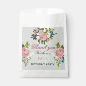 Sachets En Papier Elegant Floral 60th Birthday  (Devant)