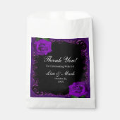 Sachets En Papier Élégant Goth Purple Roses (Devant)