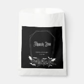 Sachets En Papier Elegant Gothic Floral Black Wedding (Devant)