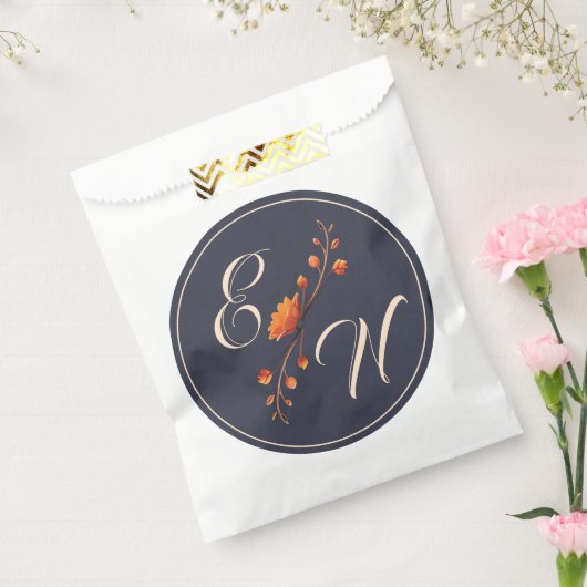Sachets En Papier Élégant gothique Floral Monogramme Mariage Favor S (Scellé)