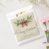 Sachets En Papier Elegant Holly & Red Bow Noël - (Scellé)