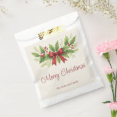 Sachets En Papier Elegant Holly & Red Bow Noël - (Scellé)