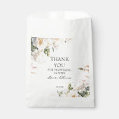 Sachets En Papier Elegant Ivory Peony Neutral Thank You (Devant)