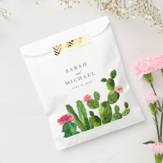 Sachets En Papier Elégant jardin de Cactus | MARIAGE (Scellé)