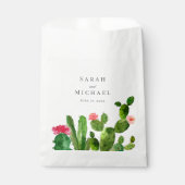 Sachets En Papier Elégant jardin de Cactus | MARIAGE (Devant)
