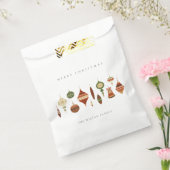 SACHETS EN PAPIER ELÉGANT KRAFT RED GREEN STAR CHIRSTMAS ORNAMENTS (Scellé)