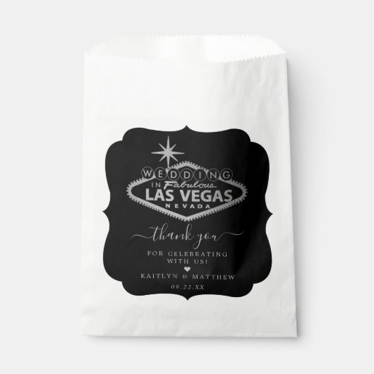 Sachets En Papier Elégant Las Vegas Destination Mariage (Devant)