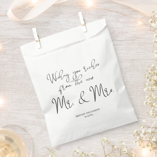 Sachets En Papier Élégant Lotterie Billet Mariage Favor Sac (Coupé)