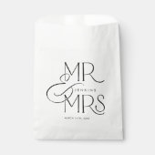 Sachets En Papier Élégant M. et Mme Mariage personnalisé (Devant)