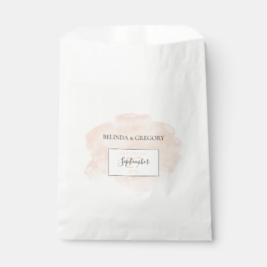 Sachets En Papier Elégant Mariage aquarelle (Devant)