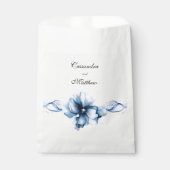 Sachets En Papier Elégant Mariage bleu bleu marine (Devant)