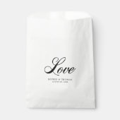 Sachets En Papier Élégant Mariage d'amour cursif (Devant)