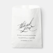 Sachets En Papier Élégant Mariage de calligraphie (Devant)