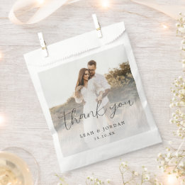 Sachets En Papier Élégant Mariage de calligraphie Merci
