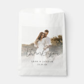 Sachets En Papier Élégant Mariage de calligraphie Merci (Devant)