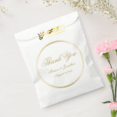 Sachets En Papier Élégant Mariage de calligraphie or Merci (Scellé)
