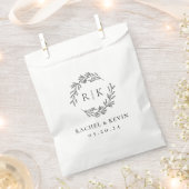 Sachets En Papier Élégant Mariage de couronne Monogramme initial (Coupé)